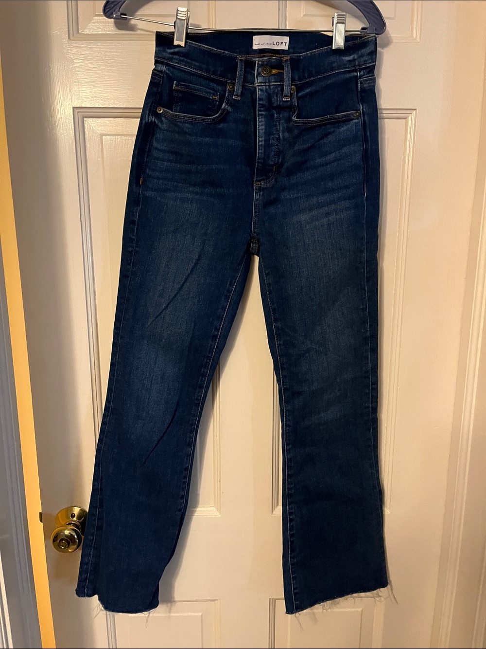 LOFT Women's Dark Indigo Straight Leg Jeans